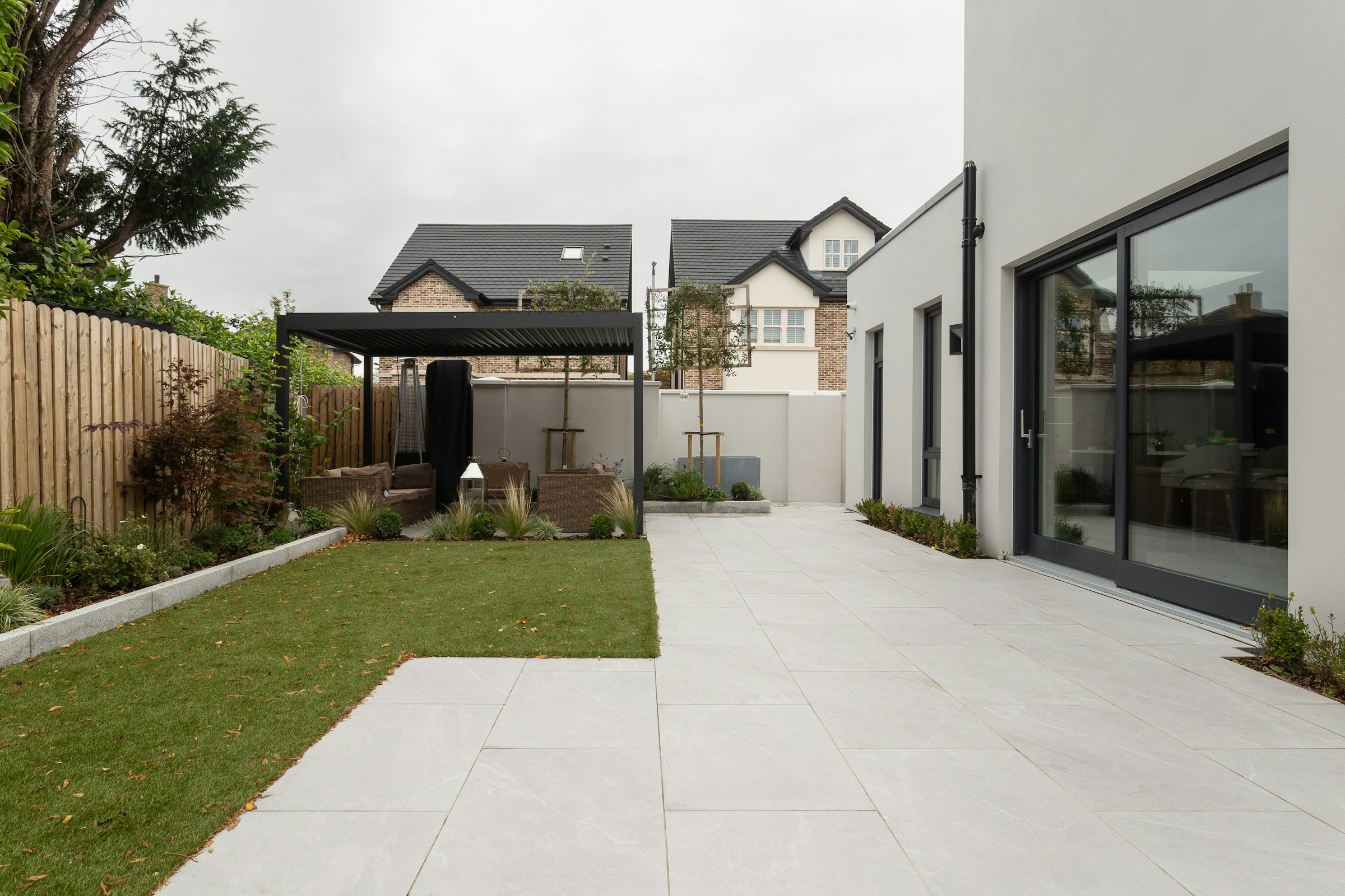 Modern rear extension with large glass doors